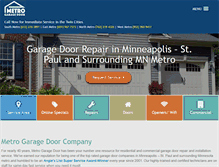 Tablet Screenshot of metrogaragedoor.com